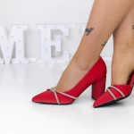 Dicke High Heels 3xkk16 rot Mei