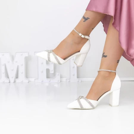 Dicke Absatz 3xkk17 Schuhe weiß | Mei