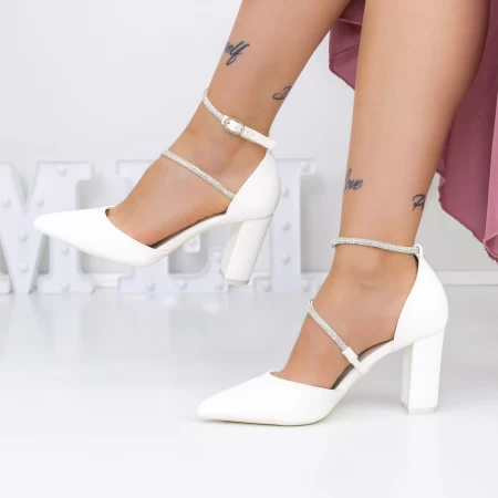 Dicke Absatz 3xkk20 Schuhe weiß Mei