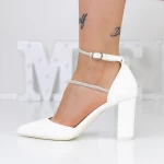 Dicke Absatz 3xkk20 Schuhe weiß Mei