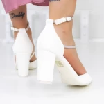 Dicke Absatz 3xkk20 Schuhe weiß Mei