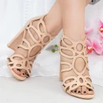 Sandalen mit einer dicken Ferse xkk225 nackt | Mei