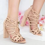 Sandalen mit einer dicken Ferse xkk225 nackt | Mei