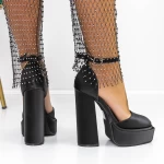 Dicke Fersenschuhe und 3KV2 -Plattform schwarz | Mei