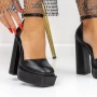 Dicke Fersenschuhe und 3KV2 -Plattform schwarz | Mei
