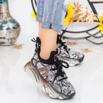 Sportschuhe auf der SZ232-Plattform Czarny-Gunmetal | Mei