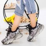 Sportschuhe auf der SZ232-Plattform Czarny-Gunmetal | Mei