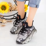 Sportschuhe auf der SZ232-Plattform Czarny-Gunmetal | Mei