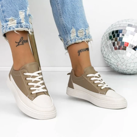 Frauen Sportschuhe 957 Beige-Khaki | Mode
