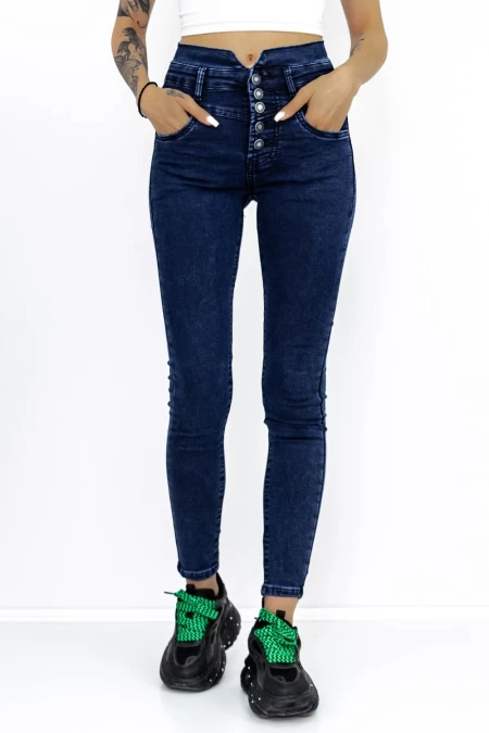 Frauen Jeans A7905-2 Blau Fartfallin