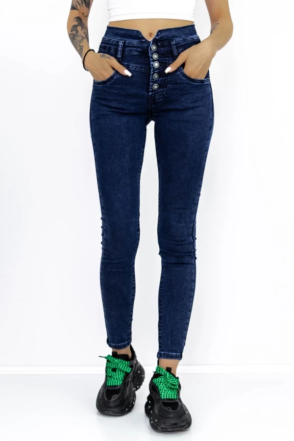 Frauen Jeans A7905-2 Blau Fartfallin