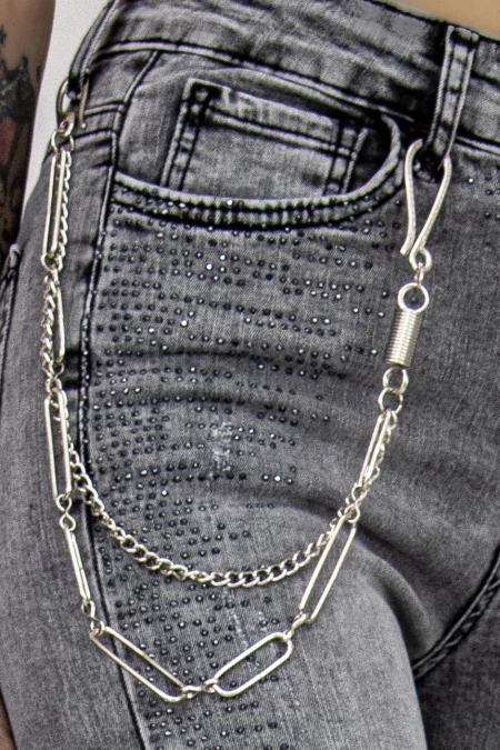 Frauen Jeans 50278 Grau Gesicht