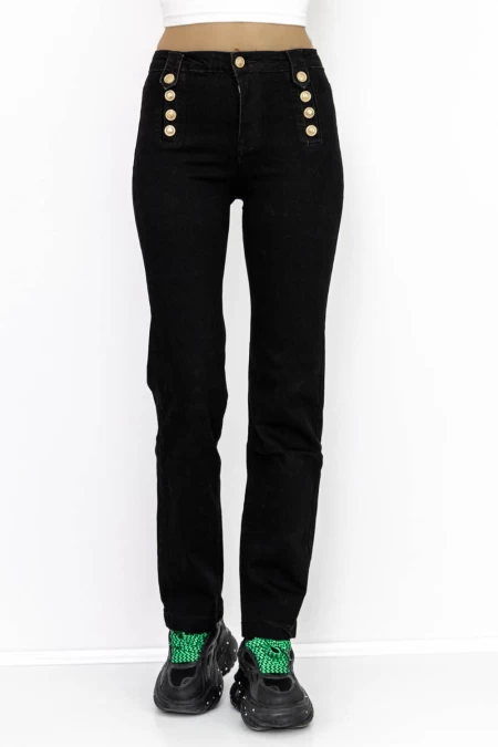Frauen GK7501A Schwarze Jeans Gesicht