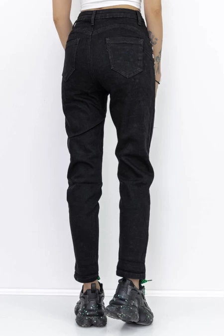 Frauen GH7619A Schwarze Jeans Gesicht