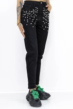 Frauen GH7619A Schwarze Jeans Gesicht