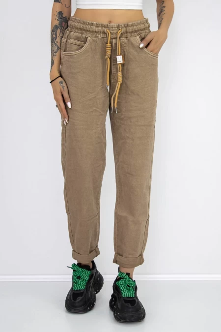 Frauen Jeans SL971-2 Beige Gesicht