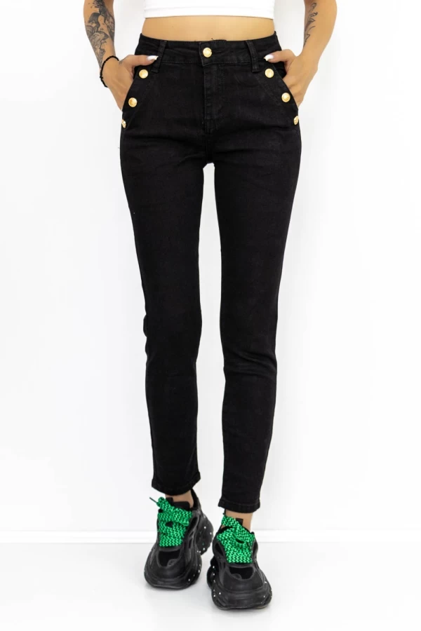 HW-55A-Frauen-Schwarze Jeans für Frauen Gesicht