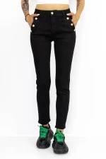 HW-55A-Frauen-Schwarze Jeans für Frauen Gesicht