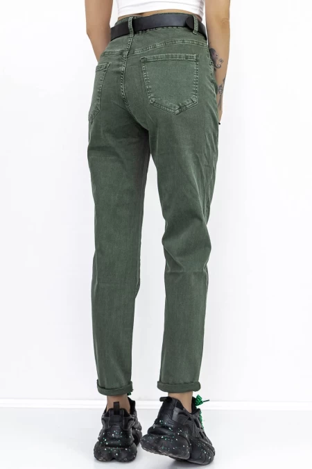 Frauen HW-57D Jeans grün Gesicht