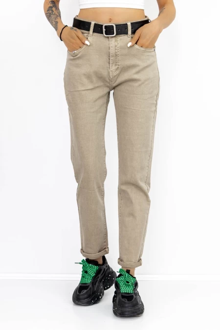 Frauen HW-57C Jeans Beige Gesicht