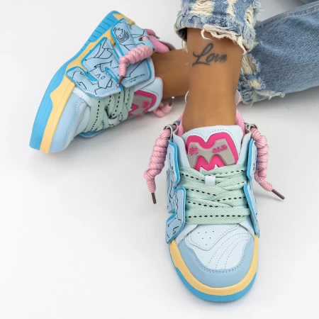 Frauen Sportschuhe 3WL37 Blau Mei