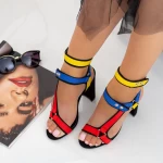 Sandalen mit dickem Absatz XKK235 Multikolored Mei