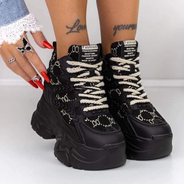 Stiefel auf der 3SJN5 -Plattform Black | Mei