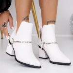 Kurze Stiefel mit einer dicken Absatz 3jf6 Weiß | Mei