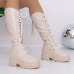 Stiefel auf der 3SJN9 -Plattform Beige | Mei