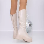 Stiefel auf der 3SJN9 -Plattform Beige | Mei