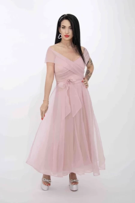 Frauenkleid RM3079 Rosenpulver | Kikiriki