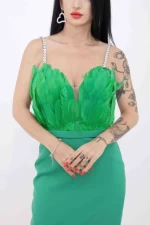 Frauenkleid R2308 Grün Kikiriki