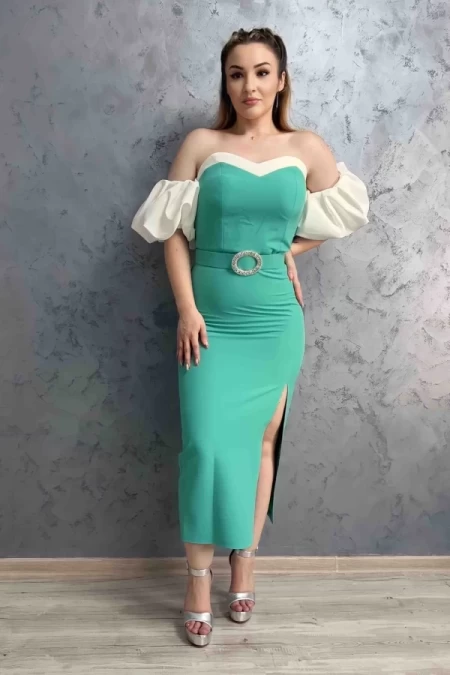 Frauenkleid R2886 Grün Kikiriki