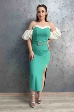 Frauenkleid R2886 Grün Kikiriki