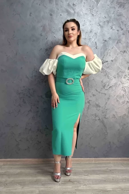 Frauenkleid R2886 Grün Kikiriki