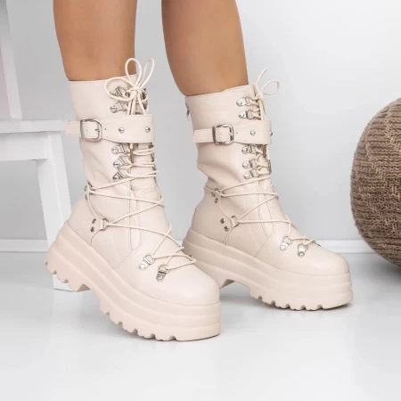 Frauenstiefel im Spring-Auto 3WL28 Beige | Mei