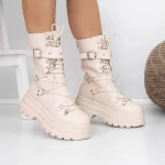 Frauenstiefel im Spring-Auto 3WL28 Beige | Mei