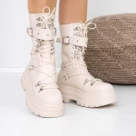 Frauenstiefel im Spring-Auto 3WL28 Beige | Mei