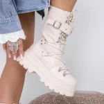 Frauenstiefel im Spring-Auto 3WL28 Beige | Mei