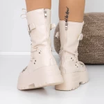 Frauenstiefel im Spring-Auto 3WL28 Beige | Mei