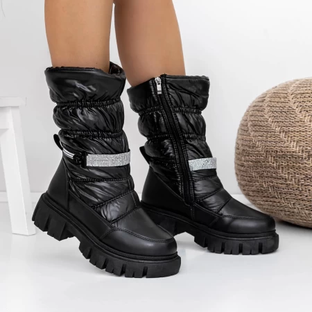 Frauenstiefel mit 3ykq9 Fell Black | Mei