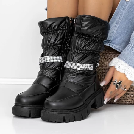 Frauenstiefel mit 3ykq9 Fell Black | Mei