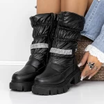 Frauenstiefel mit 3ykq9 Fell Black | Mei