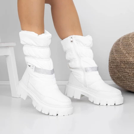 Frauenstiefel mit 3ykq9 Fell Weiß Mei