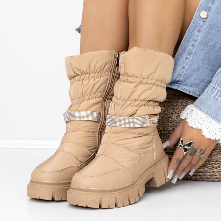 Frauenstiefel mit Pelz 3ykq9 Brown Mei