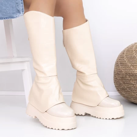 Stiefel auf der 3WL29 -Plattform leichte Beige Mei