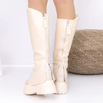 Stiefel auf der 3WL29 -Plattform leichte Beige Mei