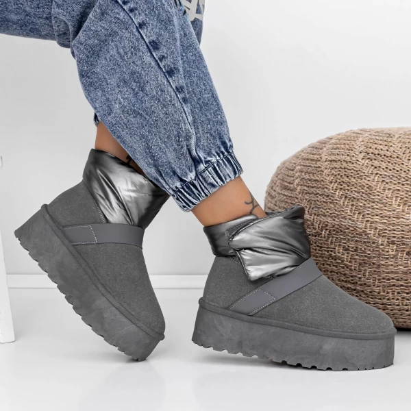 Frauen Lederstiefel UG 3xj109 Grau Mei