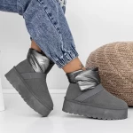 Frauen Lederstiefel UG 3xj109 Grau Mei