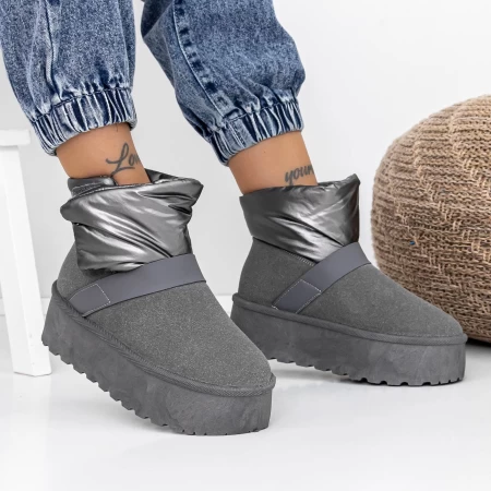 Frauen Lederstiefel UG 3xj109 Grau Mei